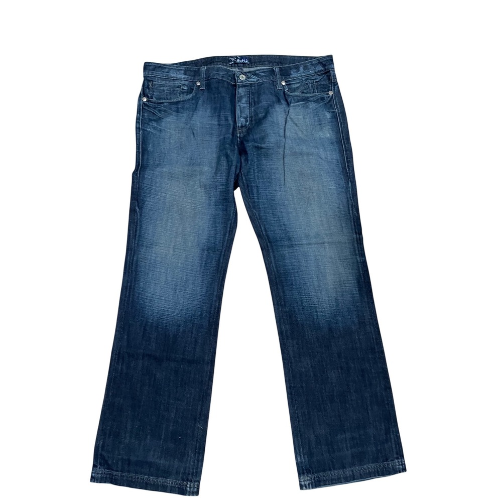Antik Denim Mens Jeans Size 40 Dark Wash Straight Leg Embroidered Rhinestone Y2K